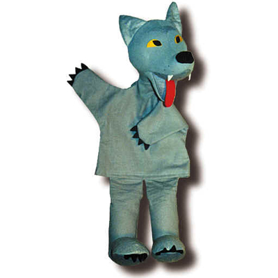 Trullala hand puppet wolf, small - Czech handicraft