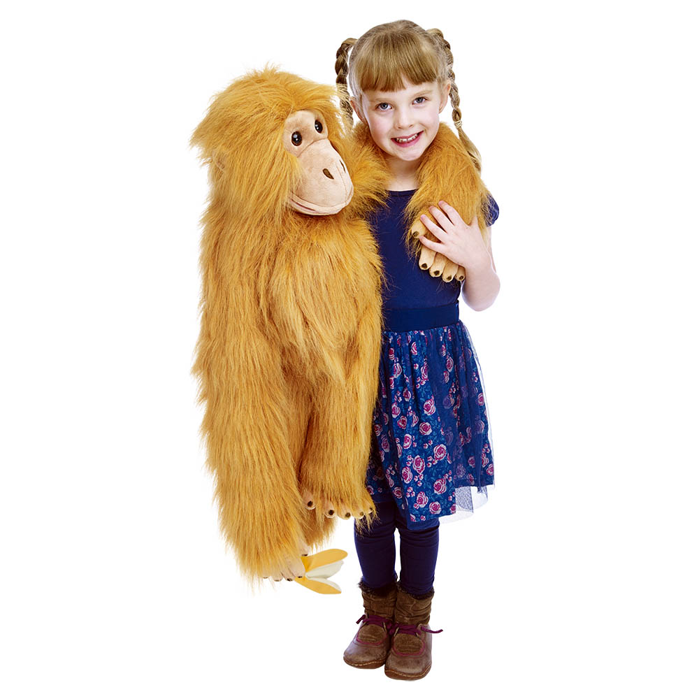 Hand puppet large orangutan with banana - Puppet Company Hand puppet large orangutan with banana - Puppet Company - Produktbild 2