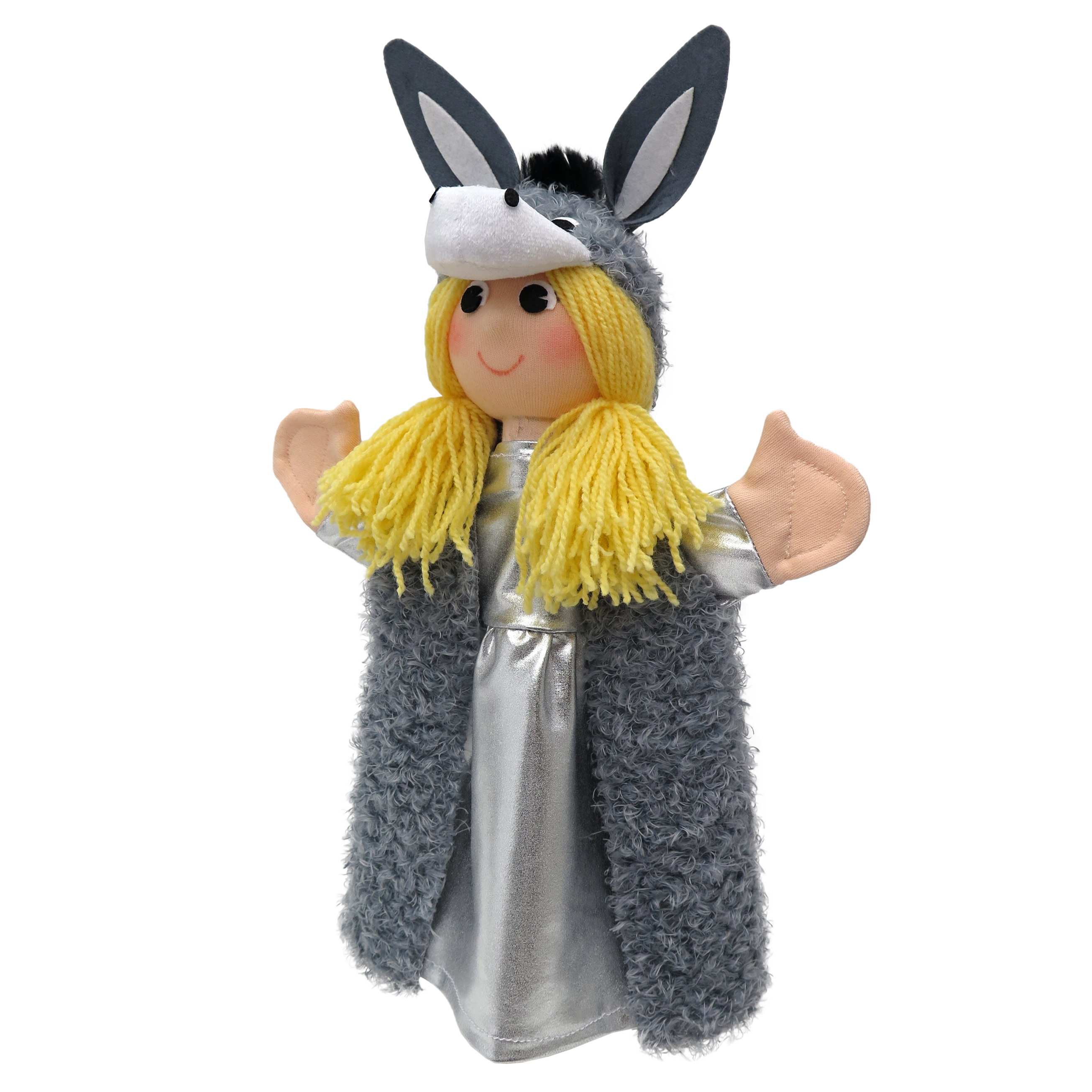 Hand puppet princess with donkey skin - Czech handicraft