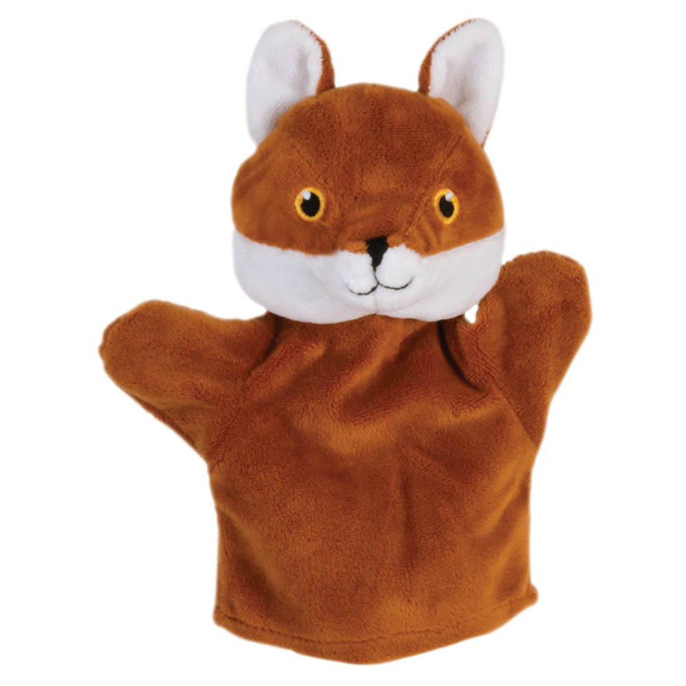 The Puppet Company Baby-Handpuppe Fuchs, orangefarbene Handpuppe mit weißer Schnauze und Ohreninnenseiten