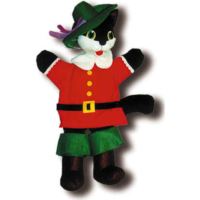 Kasperlepuppe Gestiefelter Kater (klein) - munabo Handpuppe Kasperlepuppe Gestiefelter Kater (klein) - Handpuppe fürs Kasperletheater | munabo