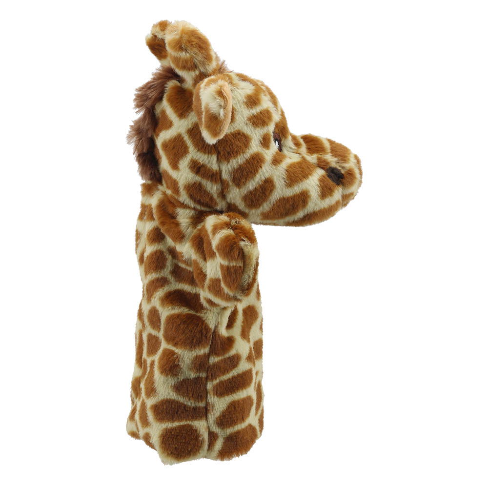 The Puppet Company Baby-Handpuppe Giraffe, Profilansicht mit erhobenem Kopf und kleinen Hörnern