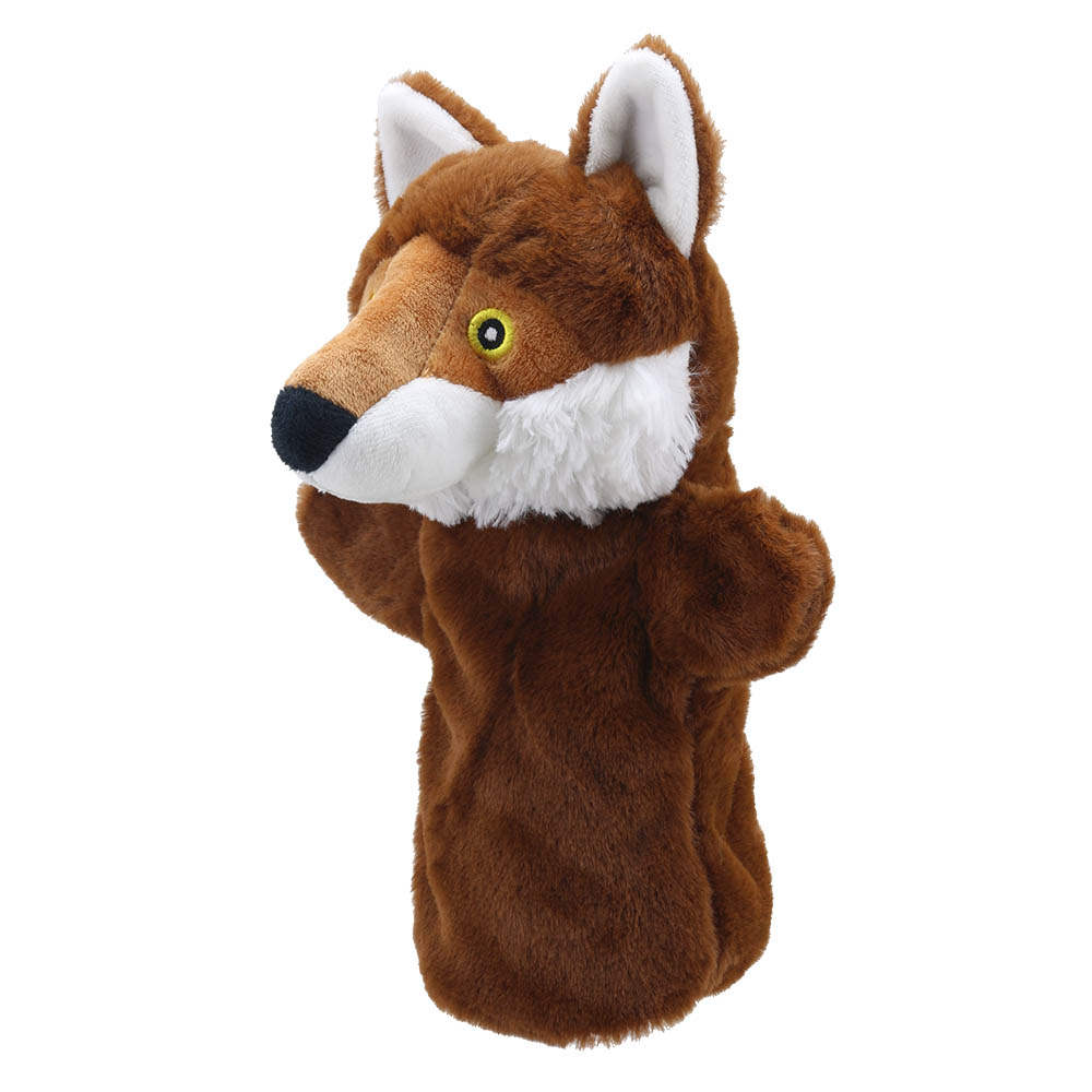 The Puppet Company Baby-Handpuppe Fuchs, Frontansicht mit weißer Brust und spitzen Ohren