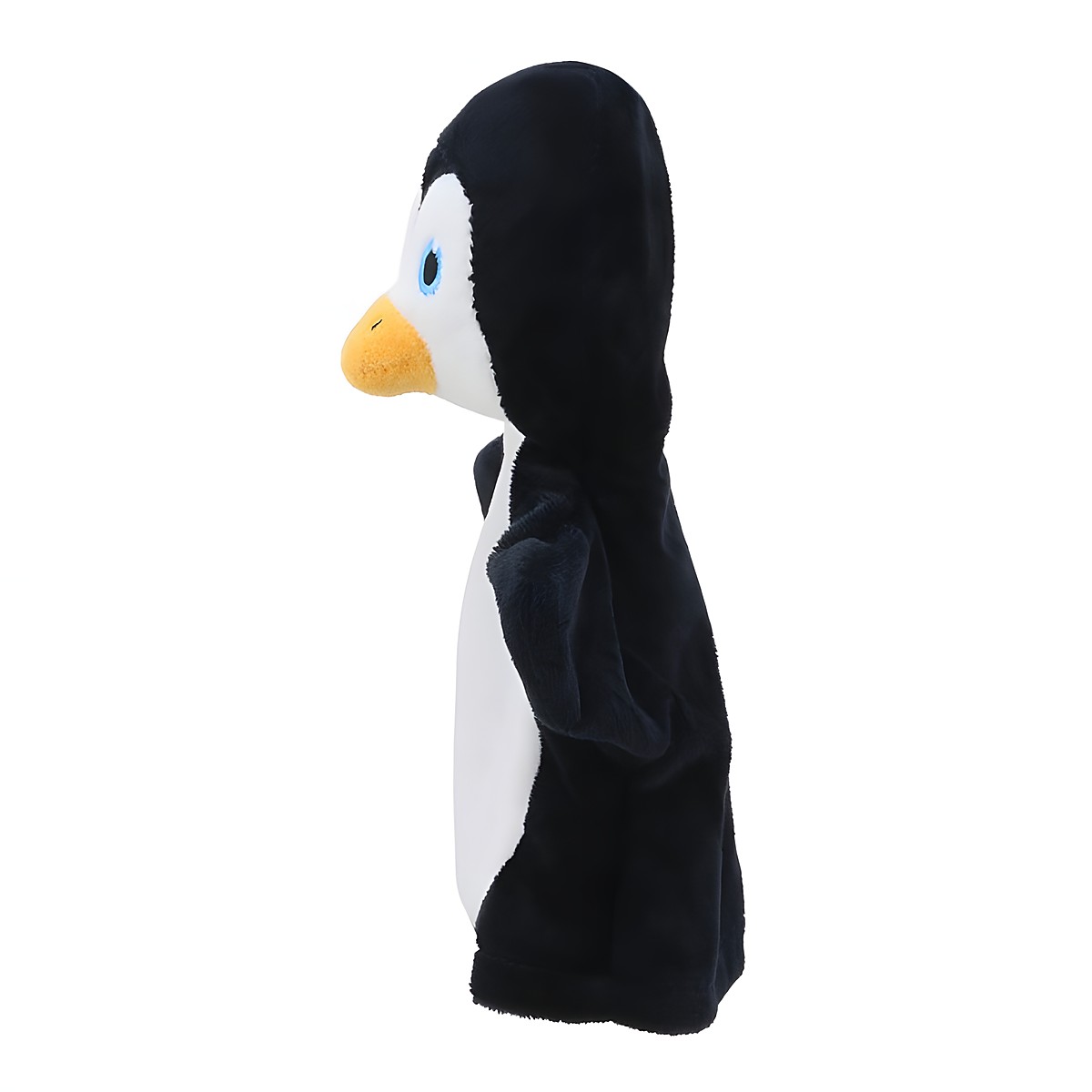 The Puppet Company Baby-Handpuppe Pinguin, schwarz-weiße Handpuppe, Seitenansicht