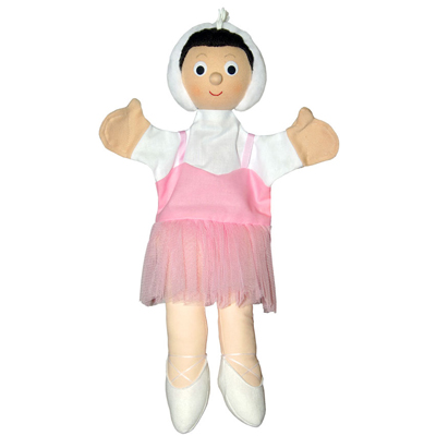 Trullala hand puppet ballerina (pink), small - Czech handicraft