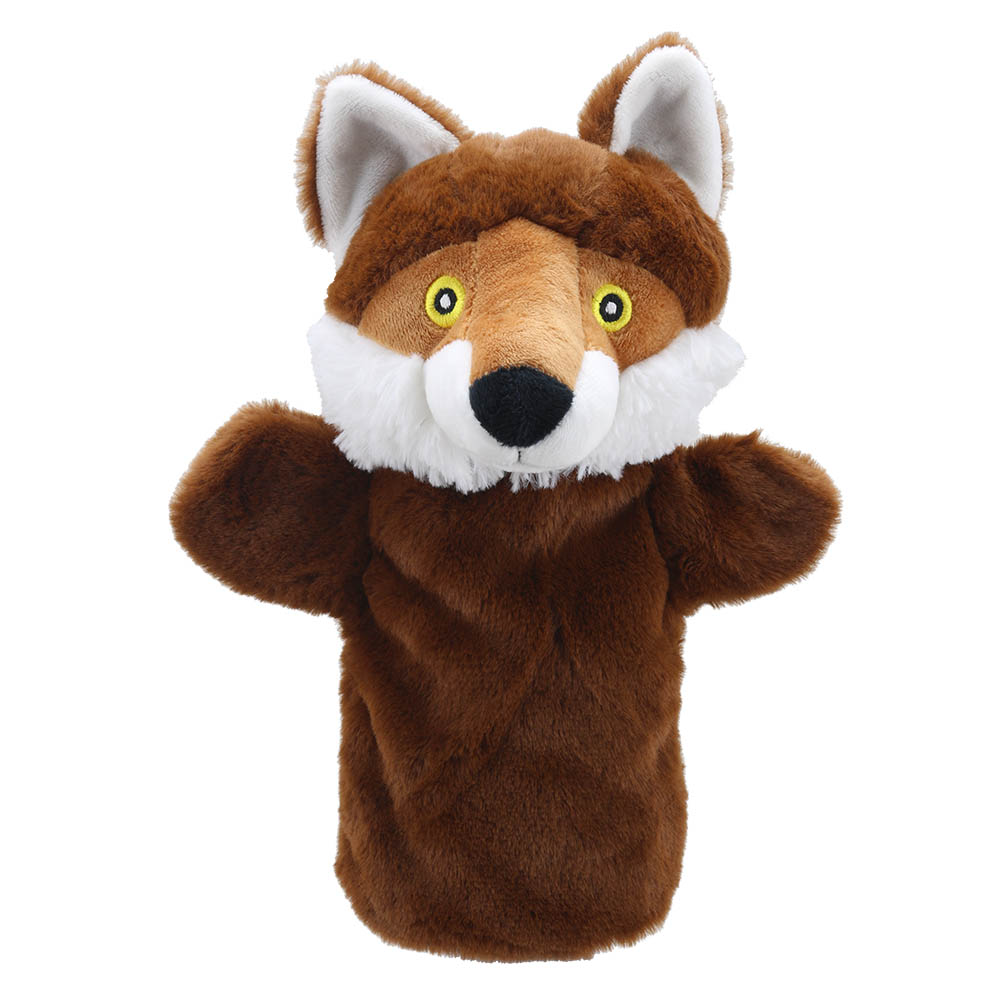The Puppet Company Baby-Handpuppe Fuchs, rotbrauner Fuchs mit weißer Schnauze und gelben Augen