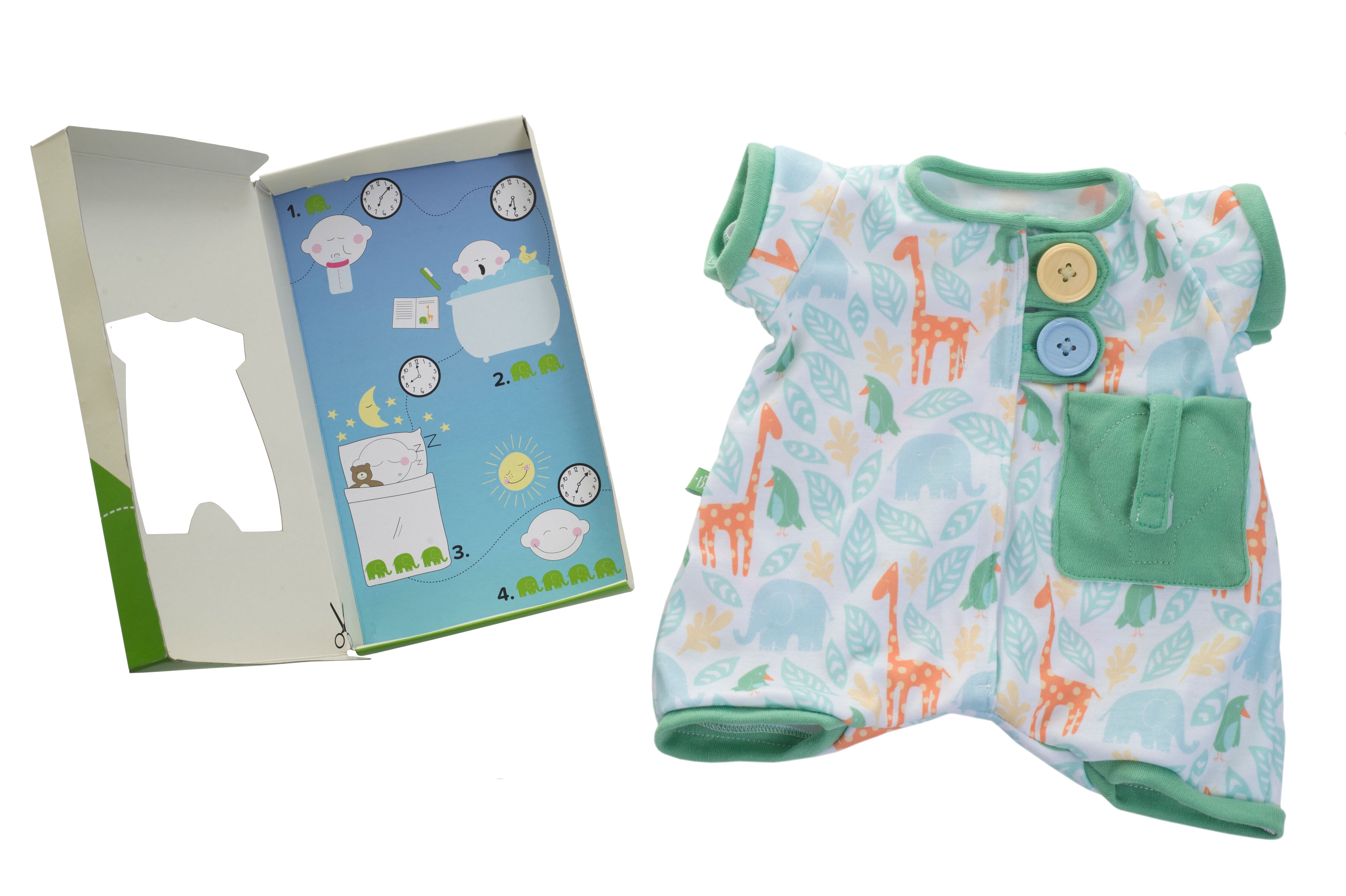 Pocket Friends pyjama, green for Rubens Babies by Rubens Barn Pocket Friends pyjama, green for Rubens Babies by Rubens Barn - Produktbild 2
