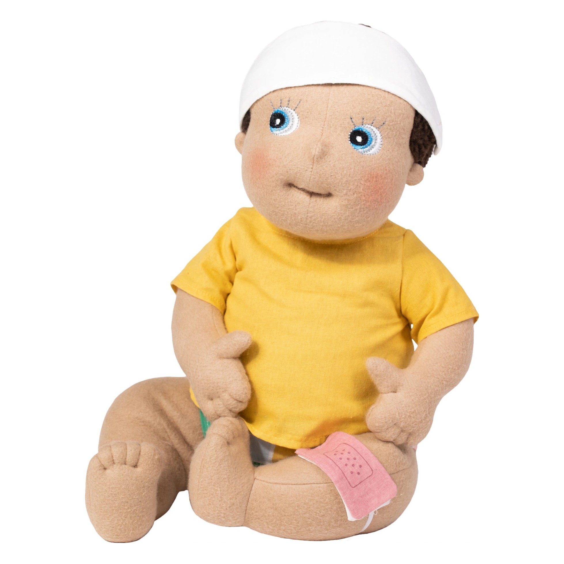 Rubens Barn Baby-Puppe mit Verbandsmütze und Pflaster aus dem Erste-Hilfe-Set