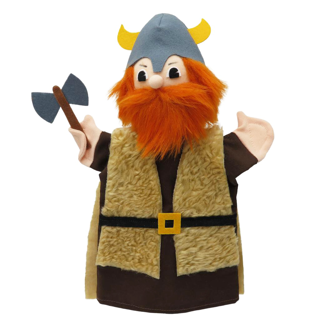 Hand puppet Viking - Czech handicraft