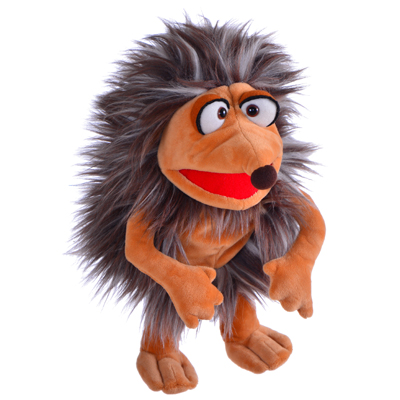 Living Puppets Handpuppe Igel Herr Waldmeister mit grauem Stachelkleid und orangem Gesicht