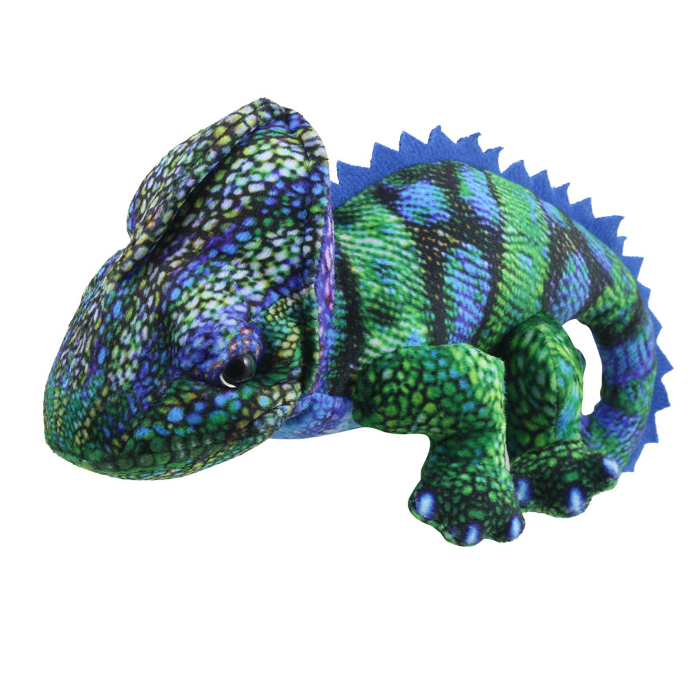 Blue-Green Chameleon Finger Puppet - Little Creatures by Puppet Company Blue-Green Chameleon Finger Puppet - Little Creatures by Puppet Company