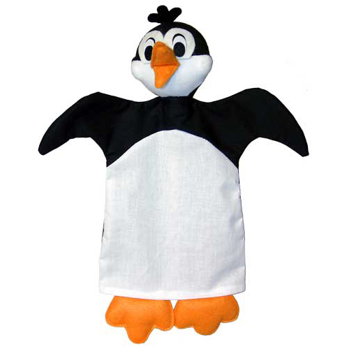 Trullala hand puppet Penguin, small - Czech handicraft