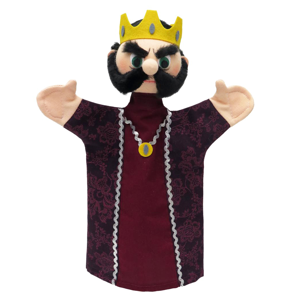 Hand puppet king, evil - Czech handicraft