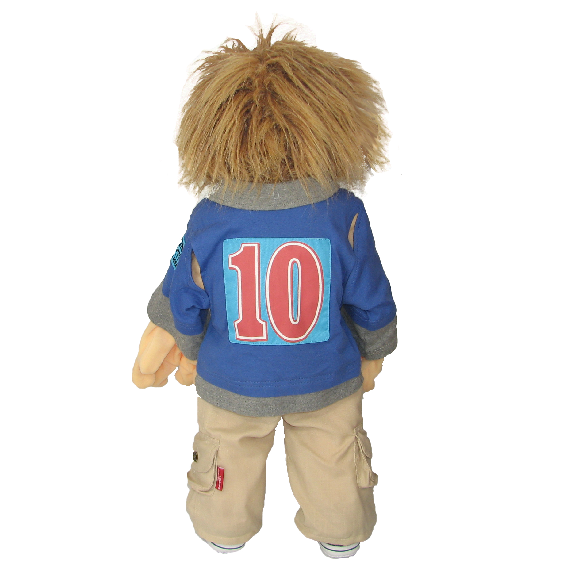 Living Puppets Handpuppe Erik in der Rückansicht mit Nummer 10 auf dem Trikot