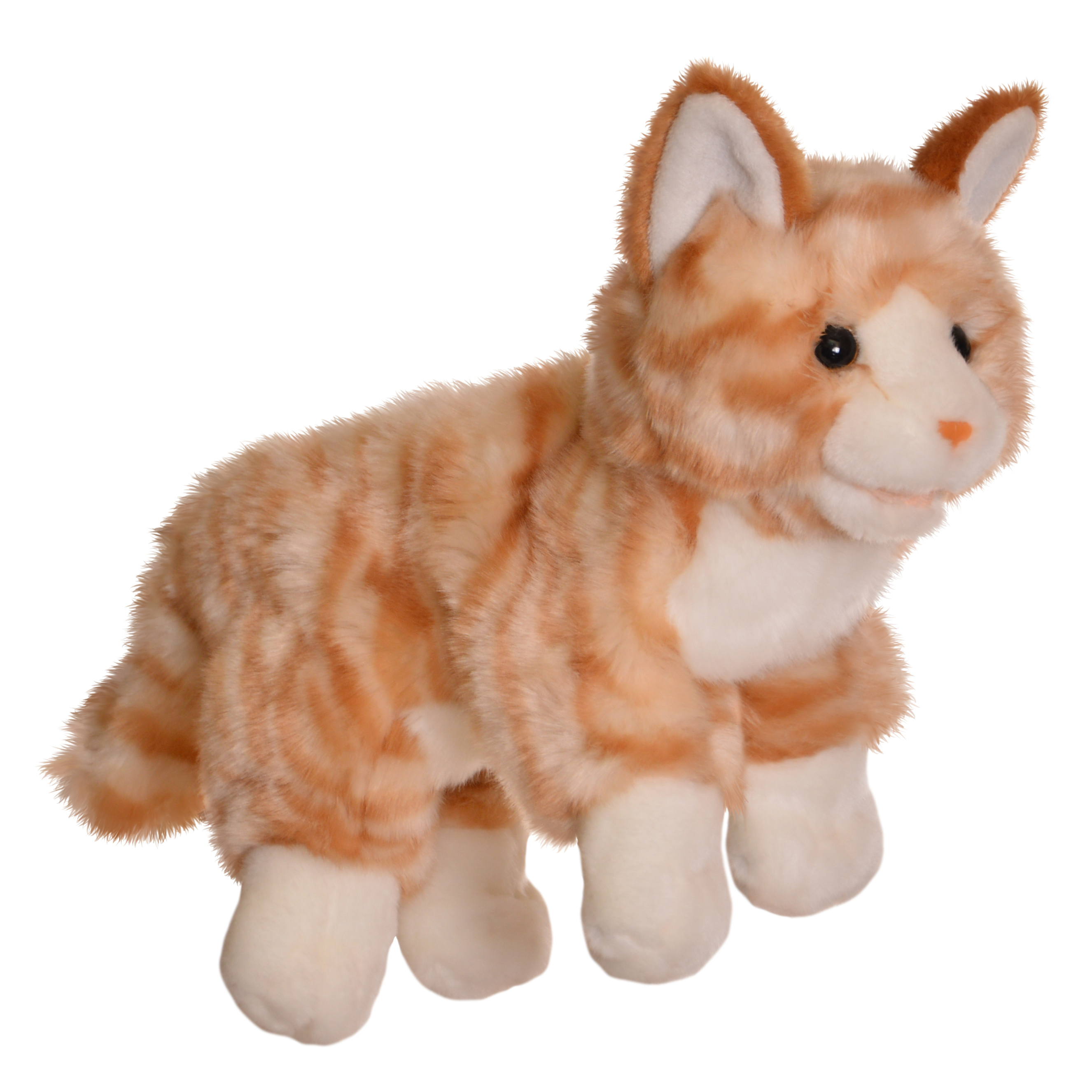 Living Puppets hand puppet brown cat with ginger tabby fur, standing