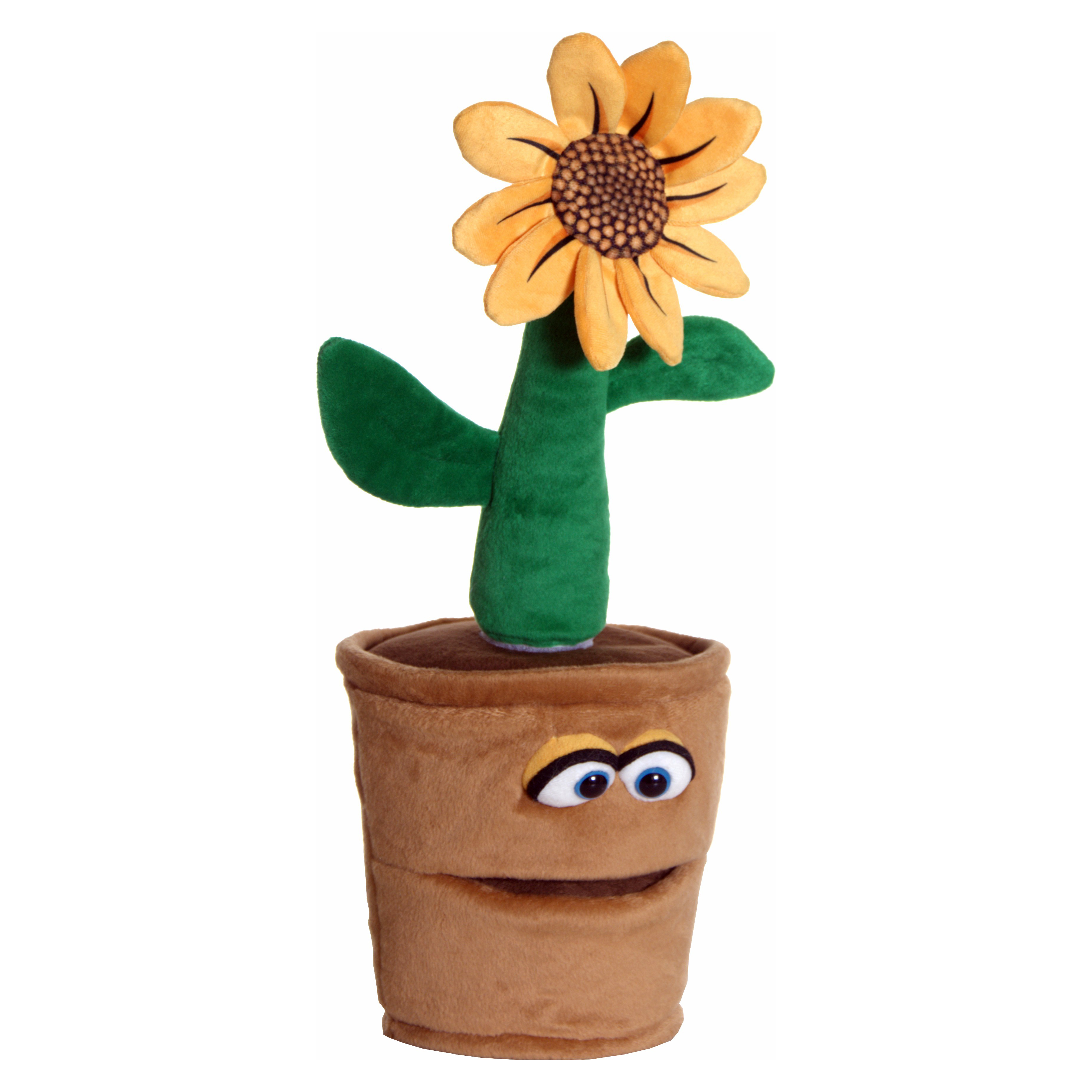 Living Puppets hand puppet flower pot Volker with sunflower, looking to the side