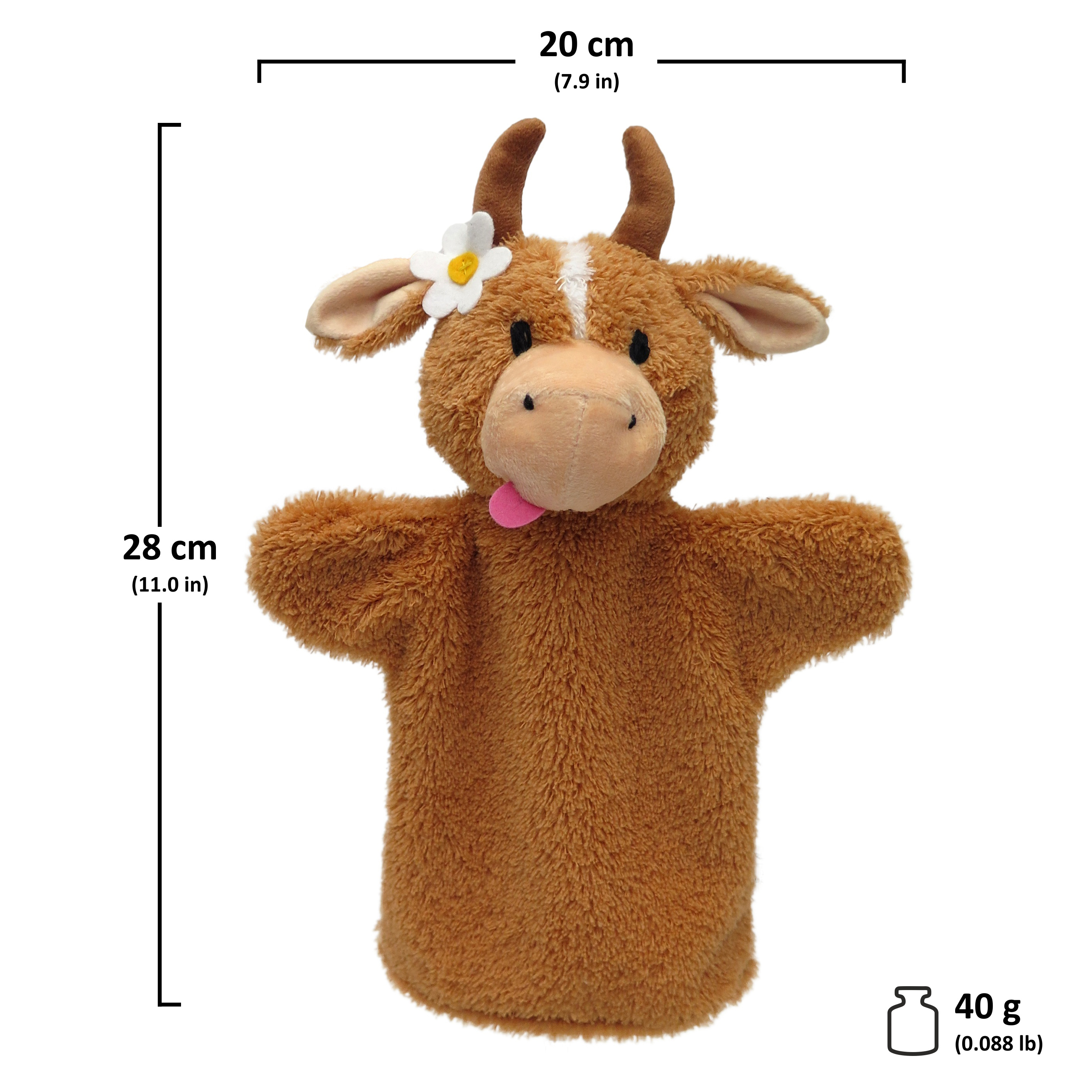 Kasperlepuppe Kuh mit Blume - munabo Handpuppe Kasperlepuppe Kuh mit Blume - munabo Handpuppe - Produktbild 2