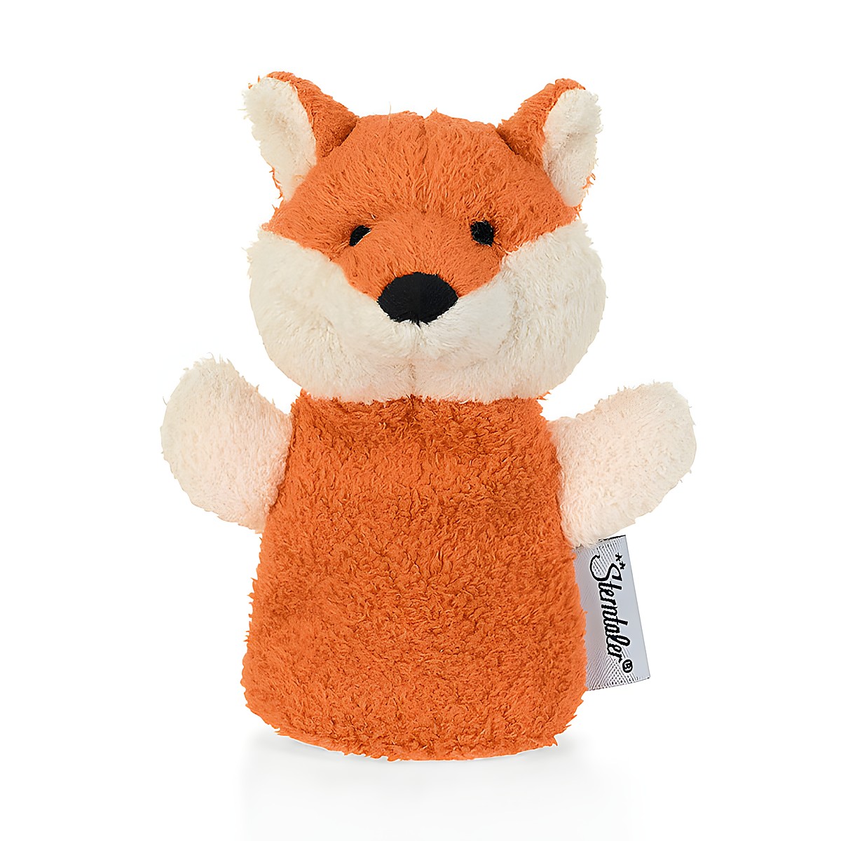Sterntaler finger puppet fox, orange head with a cream-coloured muzzle and pointed ears