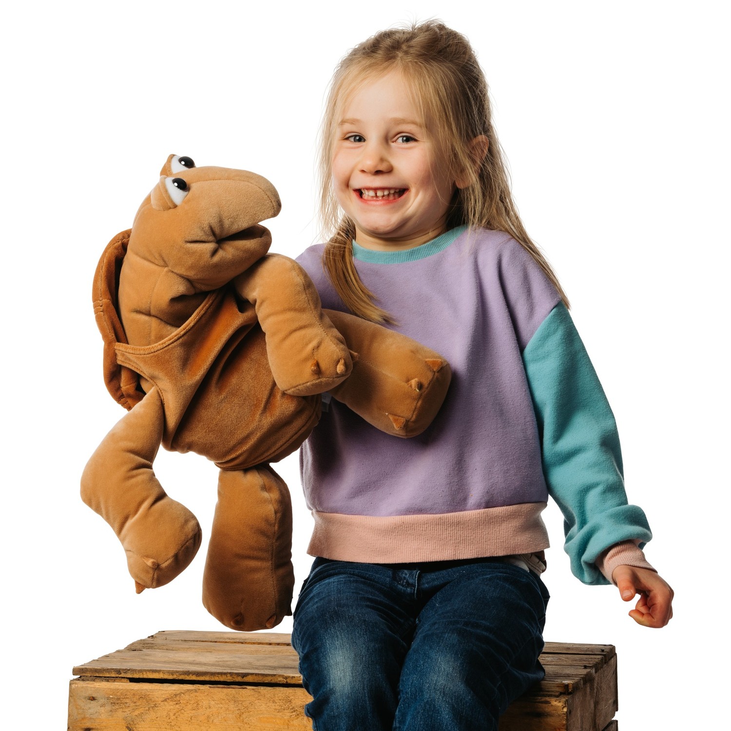 Living Puppets Handpuppe Sammy die Schildkröte - im Spiel mit einem Kind