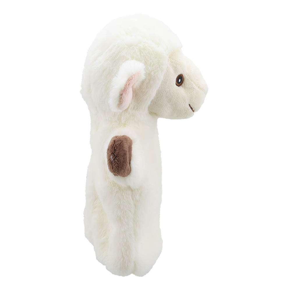 The Puppet Company Baby-Handpuppe Schaf, cremeweißes Schaf, Seitenansicht von der anderen Seite