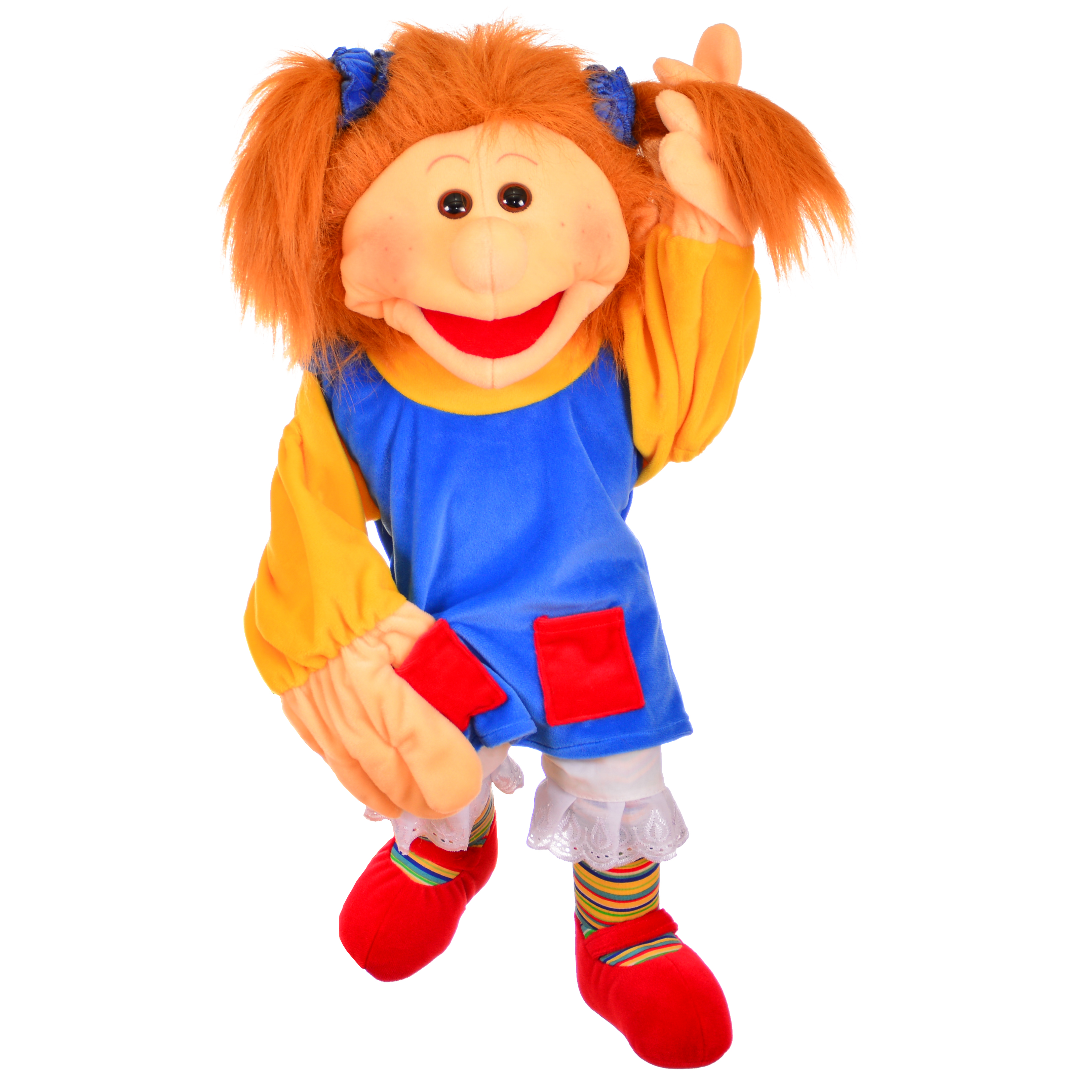 Living Puppets Friedel - Marionetta Da 35 Cm Con Bocca E Braccia Mobili, Morbida E Lavabile, Giocattolo Educativo Tedesco