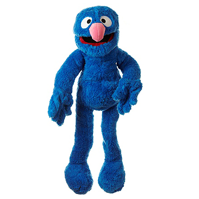 Living Puppets hand puppet Grover from Sesame Street: blue monster with pink nose