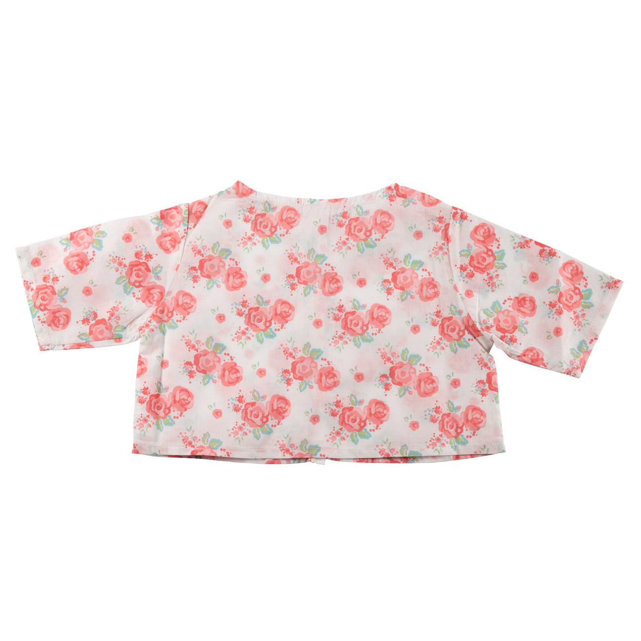 Joyk Kleiderset Farbenfroh: weiße Jacke mit Rosenmuster