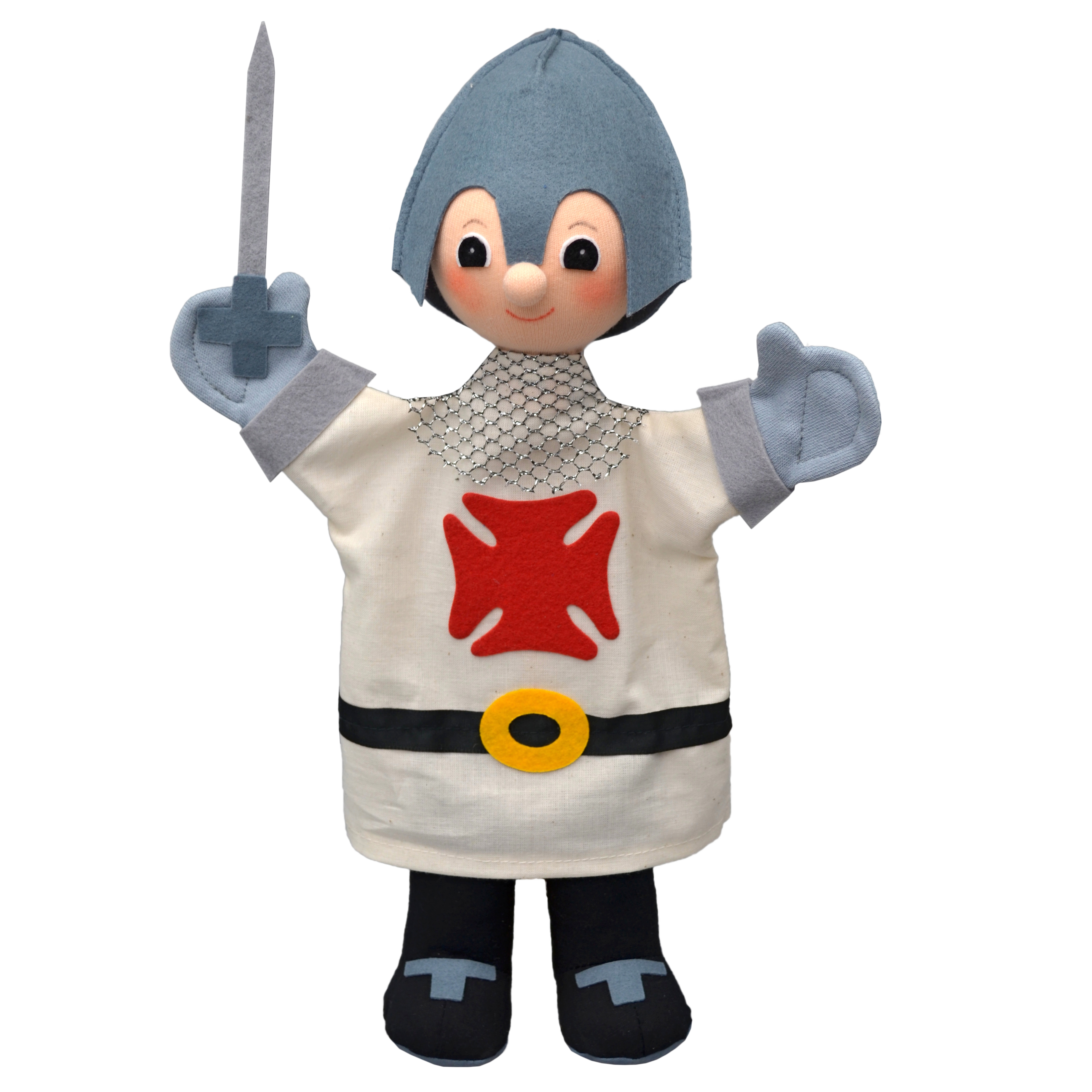 Hand puppet knight - Czech handicraft