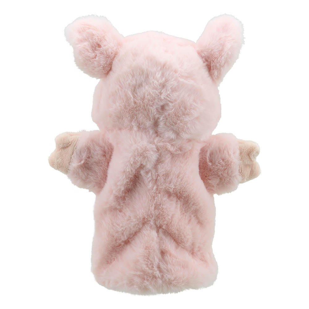 The Puppet Company Baby-Handpuppe Schwein, rosafarbenes Schwein mit beigen Ohren, Rückansicht