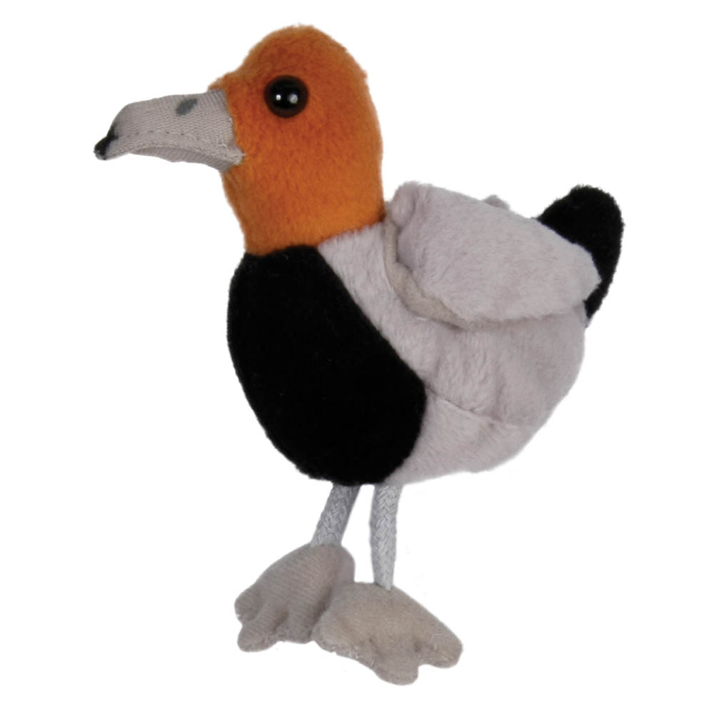 The Puppet Company Fingerpuppe Tafelente, Erpel mit orangefarbenem Kopf und schwarz-weißem Gefieder