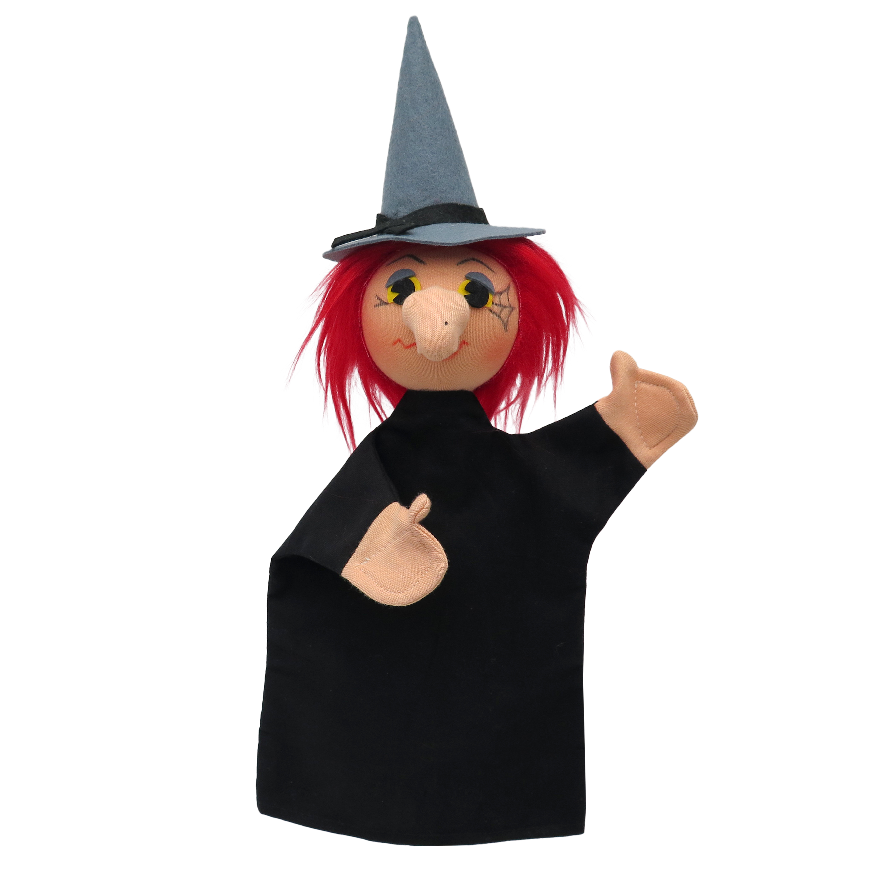 Punch and Judy Witch Black Hand Puppet - munabo