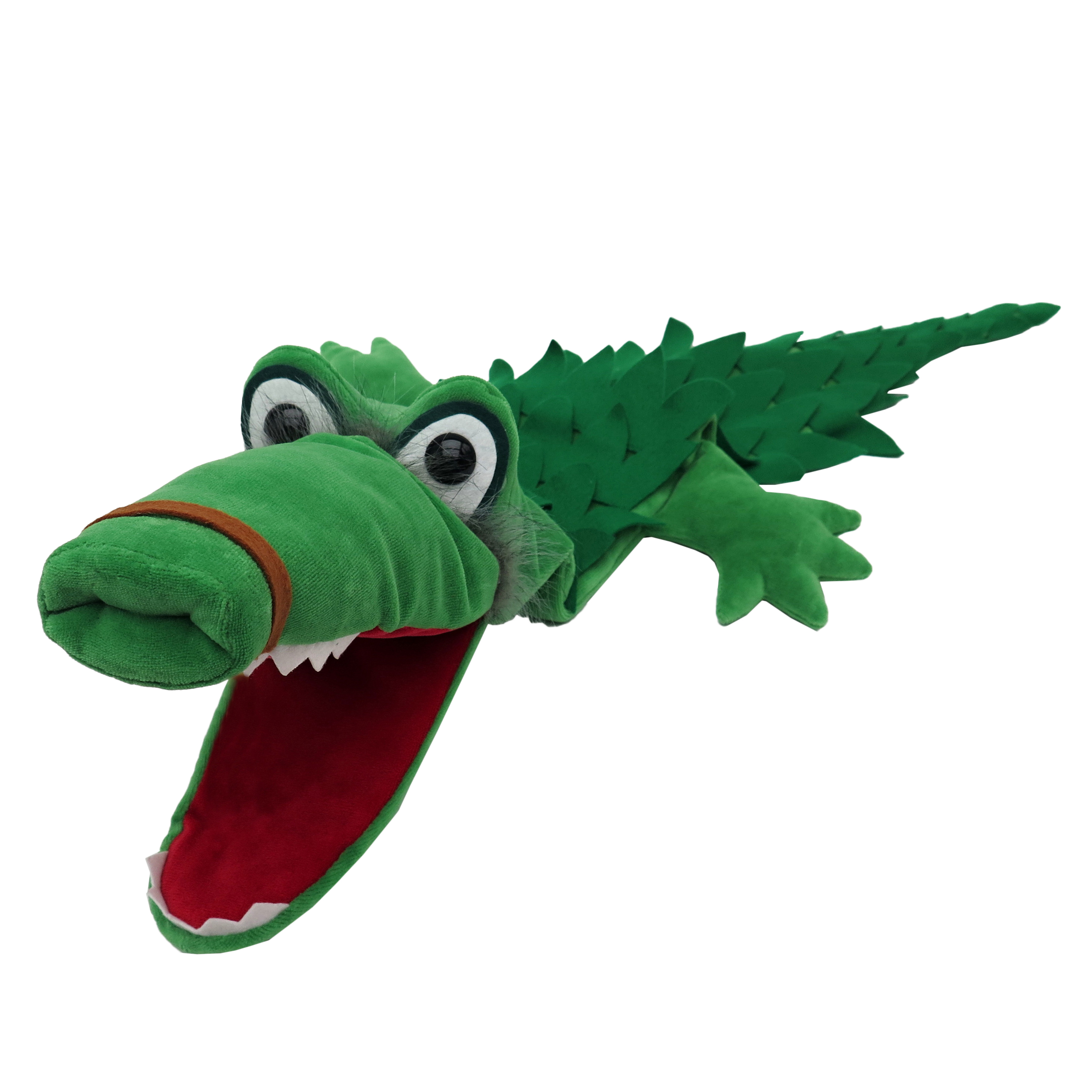 Hand puppet dragon Dagobert - Czech handicraft