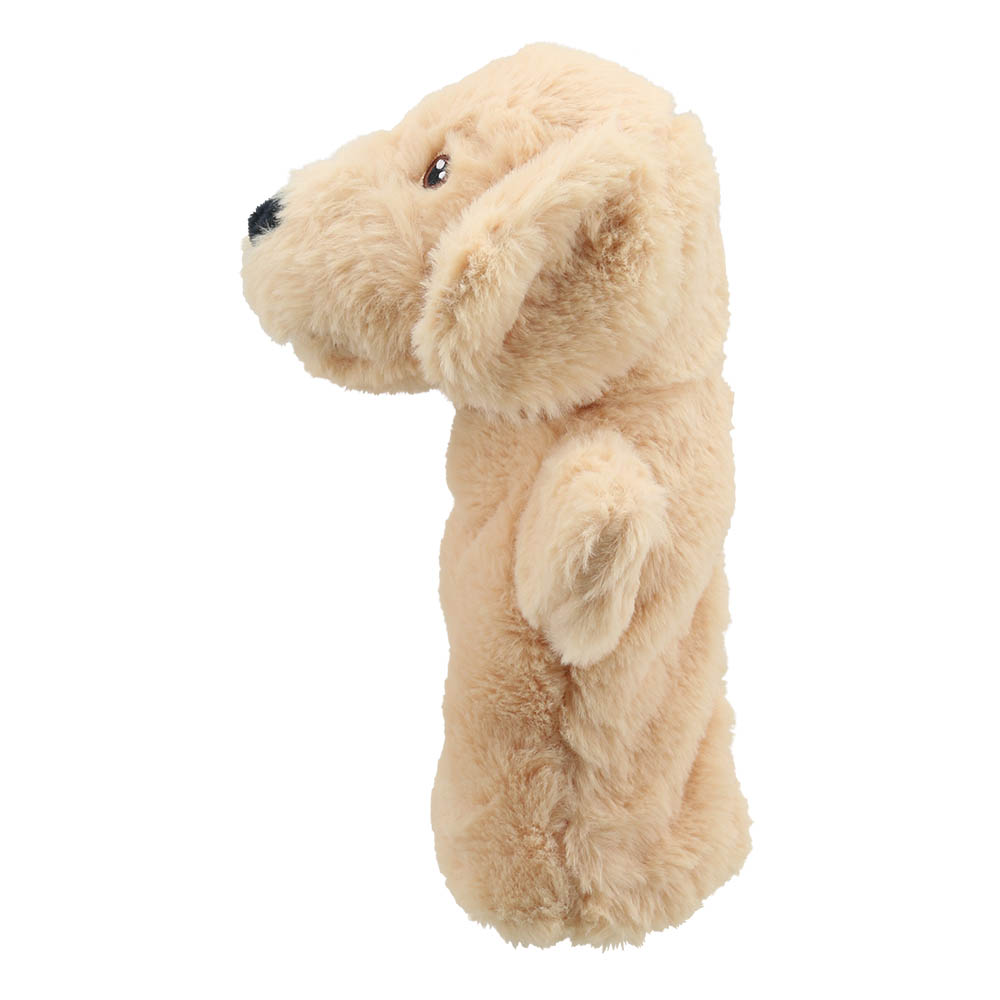 The Puppet Company Baby-Handpuppe Labrador Retriever, beige Hunde-Handpuppe mit schwarzer Nase, Seitenansicht