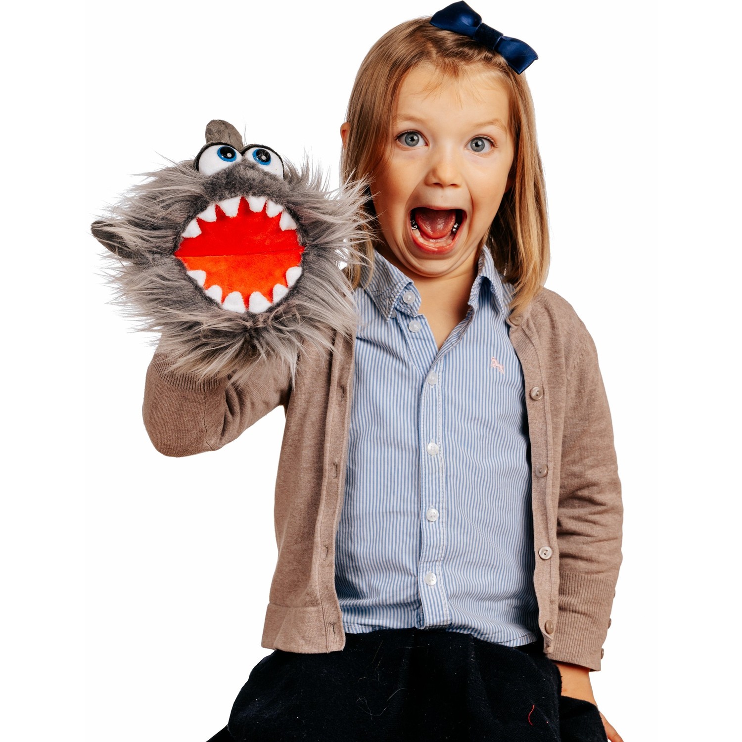 Living Puppets Handpuppe Hai Hainer - im Spiel mit einem Kind