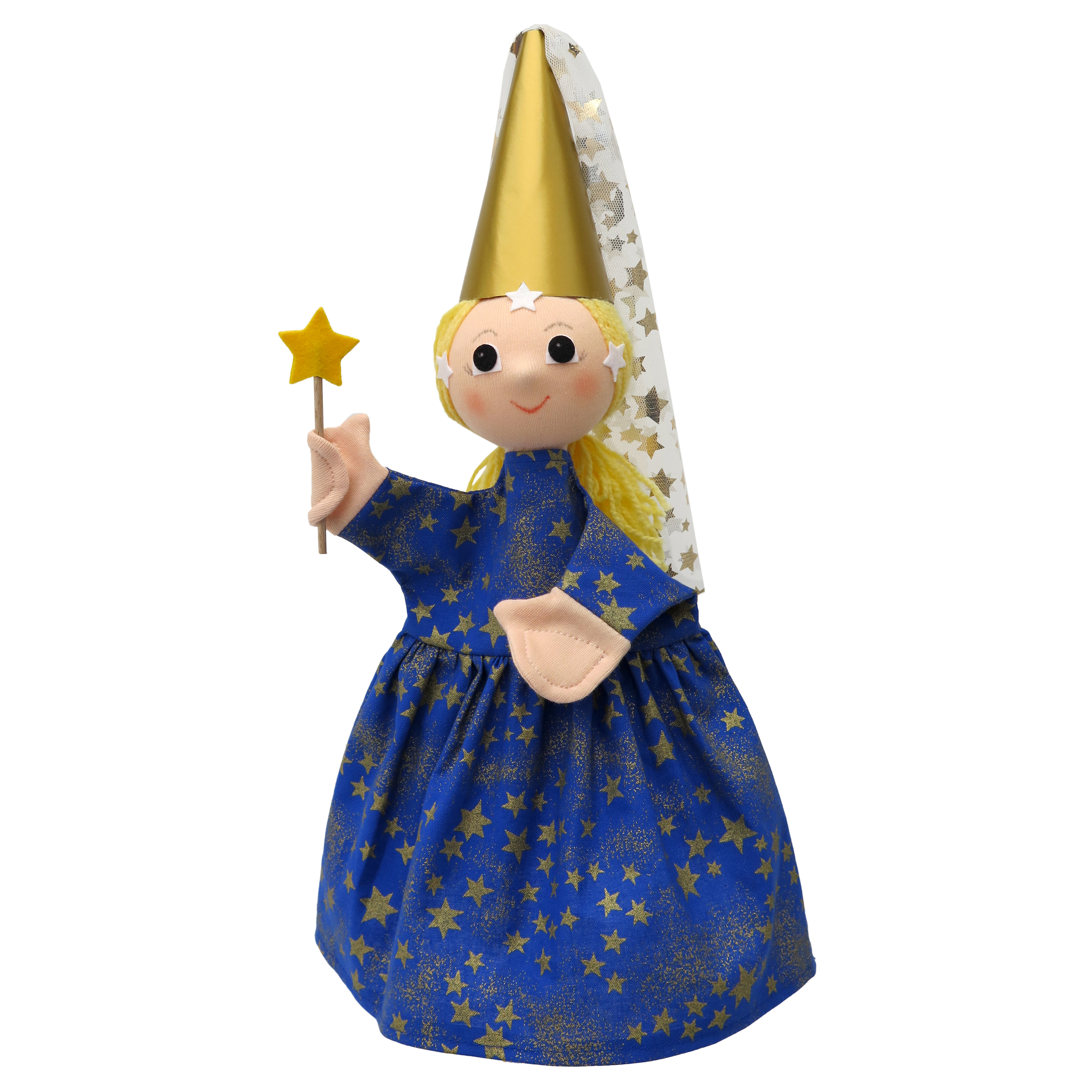 Hand puppet midnight fairy - Czech handicraft