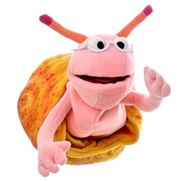 Living Puppets hand puppet Big Finchen from Sesame Street: pink snail with glasses and shell