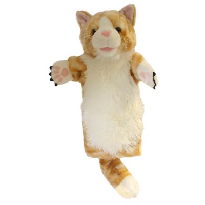 Long sleeved glove puppet cat, ginger - Puppet Company