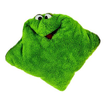 Living Puppets cuddle pillow green