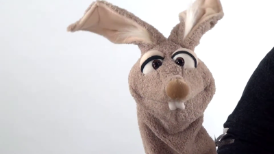 Video 2: Living Puppets sock hand puppet Mampfred the bunny
