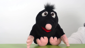 Living Puppets hand puppet Schwups the mole Demo