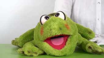 Living Puppets Handpuppe Rolf der Frosch Demo