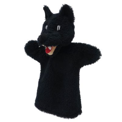 Punch and Judy Hand Puppet Wolf (black) - munabo