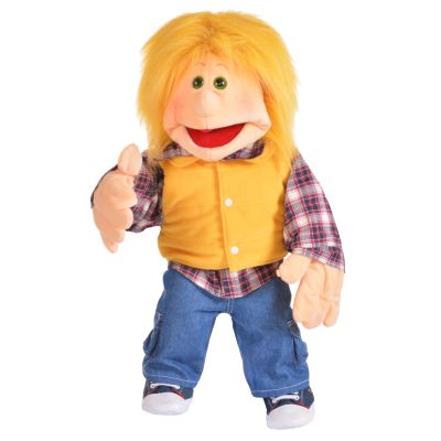 Living Puppets Handpuppe Melvin mit EXTRA gelber Weste